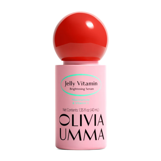 OLIVIAUMMA Jelly Brightening Serum with Vitamin C & Niacinamide - Korean Face Serum with Tangerine - Visibly Brightens, Supports Collagen & Evens Skin Tone - Face Serum for Dull, Uneven Skin - 40ml