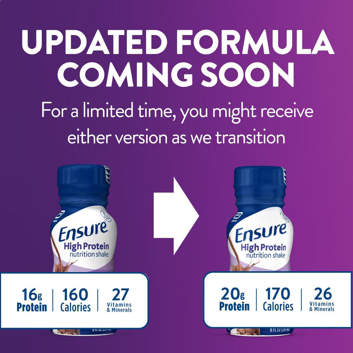 Ensure High Protein Strawberry Nutrition Shake, Ready to Drink, 16g Protein and 27 Vitamins and Minerals, 8 fl oz, 24 Pack