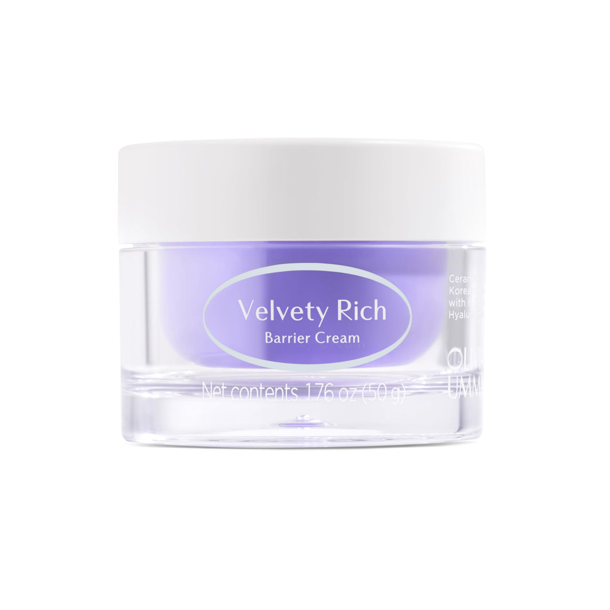 OLIVIAUMMA Velvety Rich Barrier Cream - Hydrating Face Cream with 6 Types of Hyaluronic Acid, Ceramide NP & Centella Asiatica - Nourishing & Firming Moisturizer Cream for All Skin Types - 50g