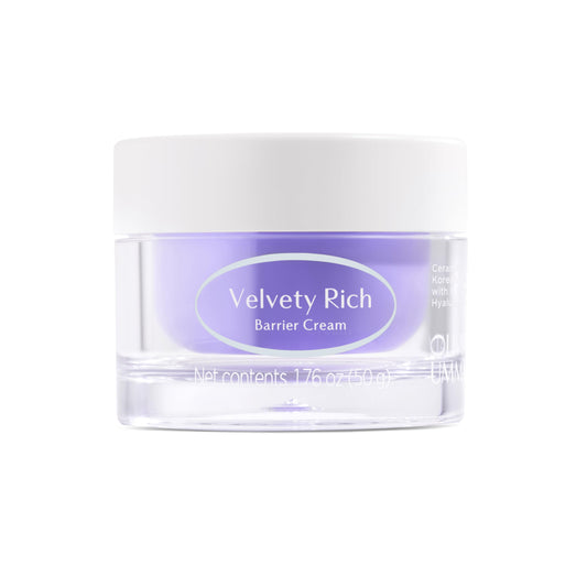 OLIVIAUMMA Velvety Rich Barrier Cream - Hydrating Face Cream with 6 Types of Hyaluronic Acid, Ceramide NP & Centella Asiatica - Nourishing & Firming Moisturizer Cream for All Skin Types - 50g