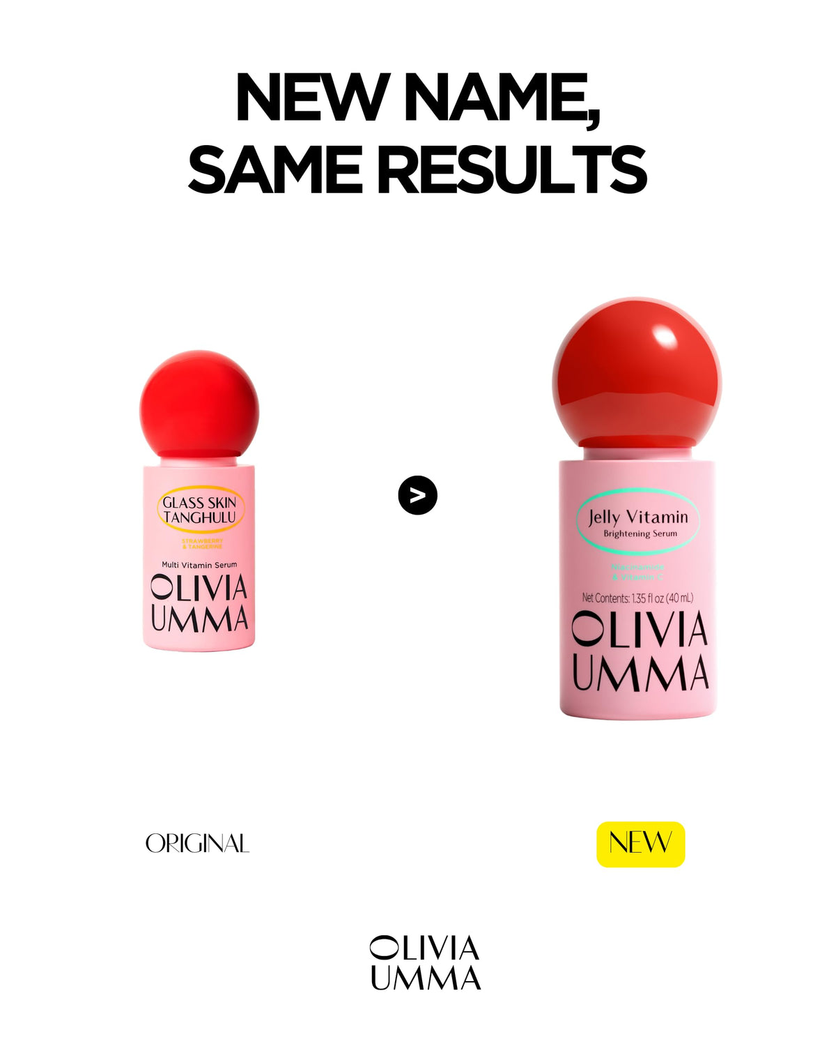 OLIVIAUMMA Glass Skin Tanghulu Strawberry & Tangerine Serum – Anti Aging Korean Face Serum with Niacinamide & Vitamin C, B, A, E – Brightening & Hydrating Korean Skin Care for Face – 40ml