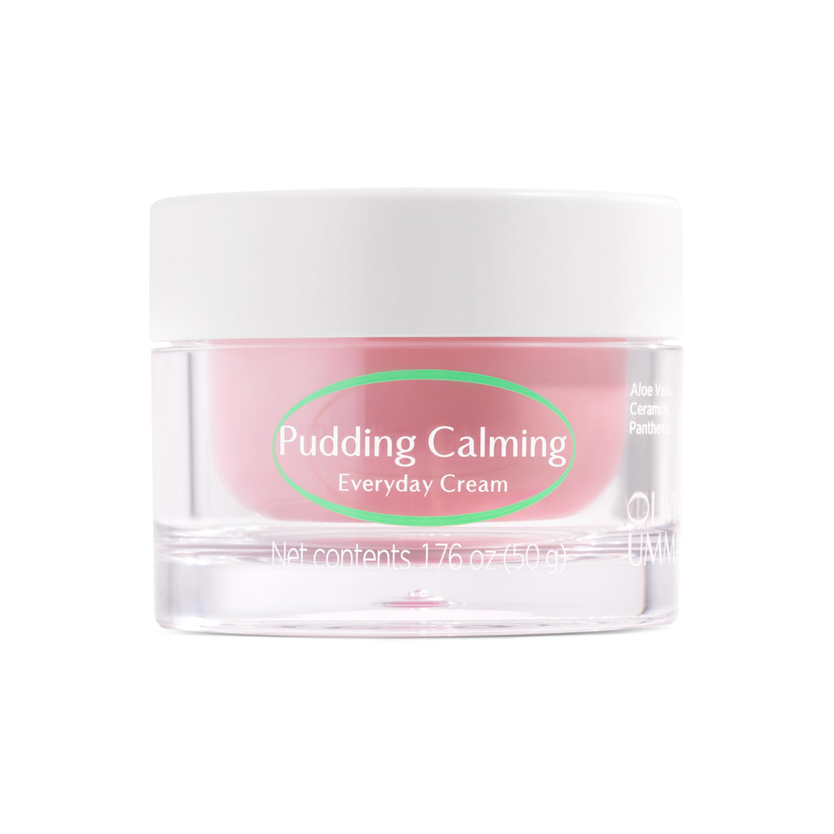 OLIVIAUMMA Pudding Calming Everyday Face Cream - Korean Moisturizer with Ceramide, Centella Asiatica & Aloe Vera for Skin Repair - Barrier Support & Hydration for Normal, Combination & Oily Skin - 50g