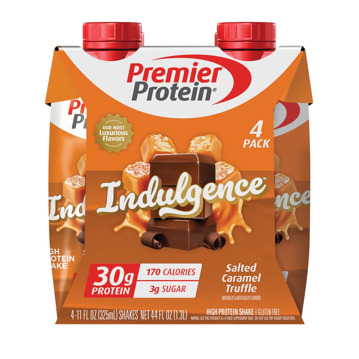Premier Protein INDULGENCE 30g Shake, Decadent Dark Chocolate, 12 Pack