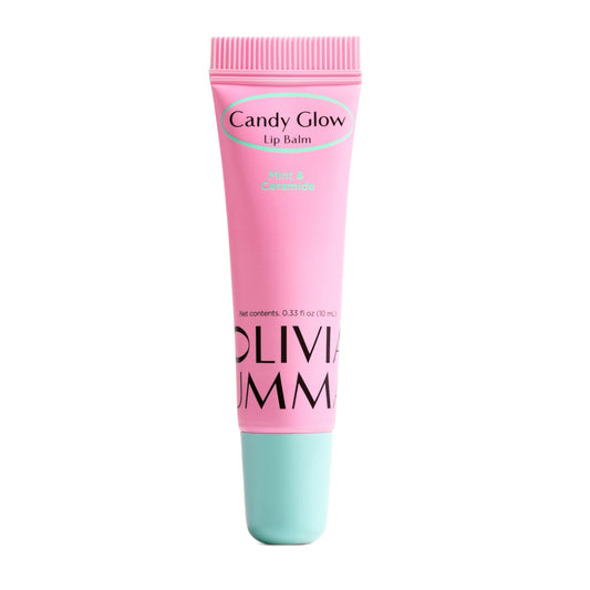 OLIVIAUMMA Candy Glow Lip Balm Mint - Sheer Lip Tint with Ceramide & Shea Butter - High-Shine, Non-Sticky Hydrating Lip Moisturizer - Softens Dry Lips with a Glossy Finish - 10ml