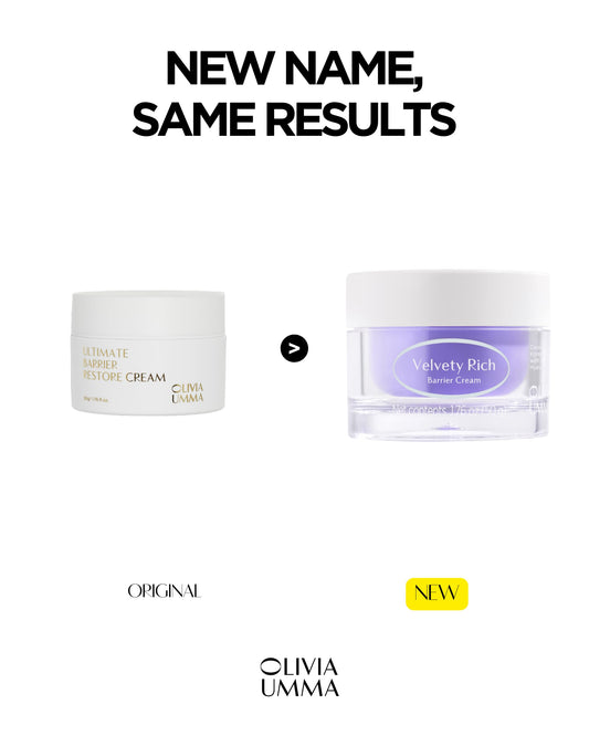 OLIVIAUMMA Velvety Rich Barrier Cream - Hydrating Face Cream with 6 Types of Hyaluronic Acid, Ceramide NP & Centella Asiatica - Nourishing & Firming Moisturizer Cream for All Skin Types - 50g