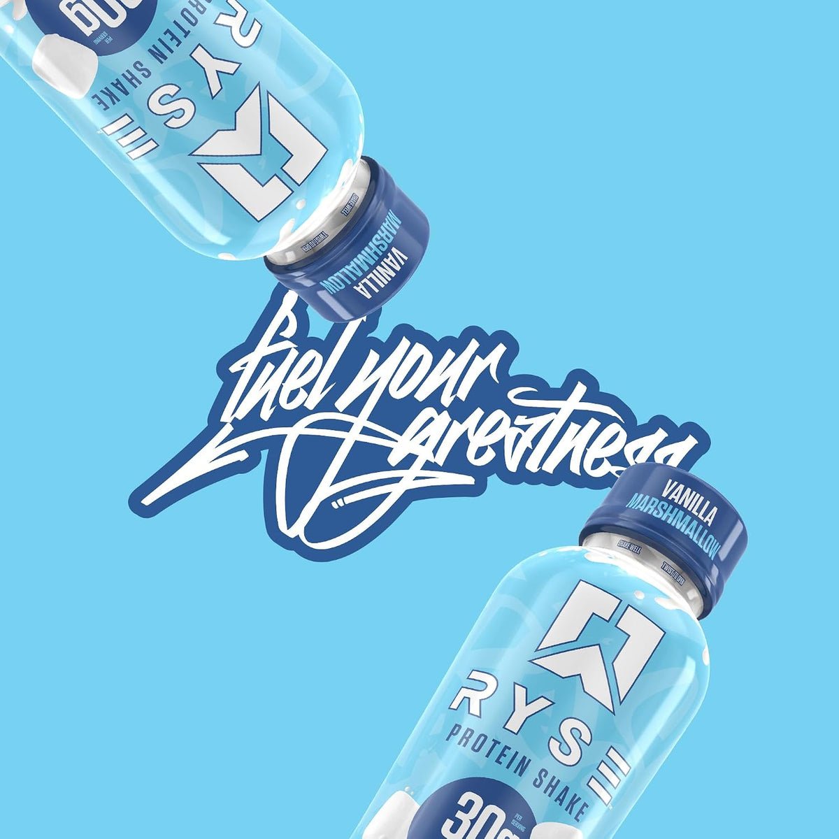 RYSE Protein Shake - Vanilla Marshmallow - 30g Protein Ready to Drink - 160 Calories, Zero Added Sugar, Gluten Free - Smooth & Delicious Nostalgic Flavors - 12 Fl Oz (12 Pack)