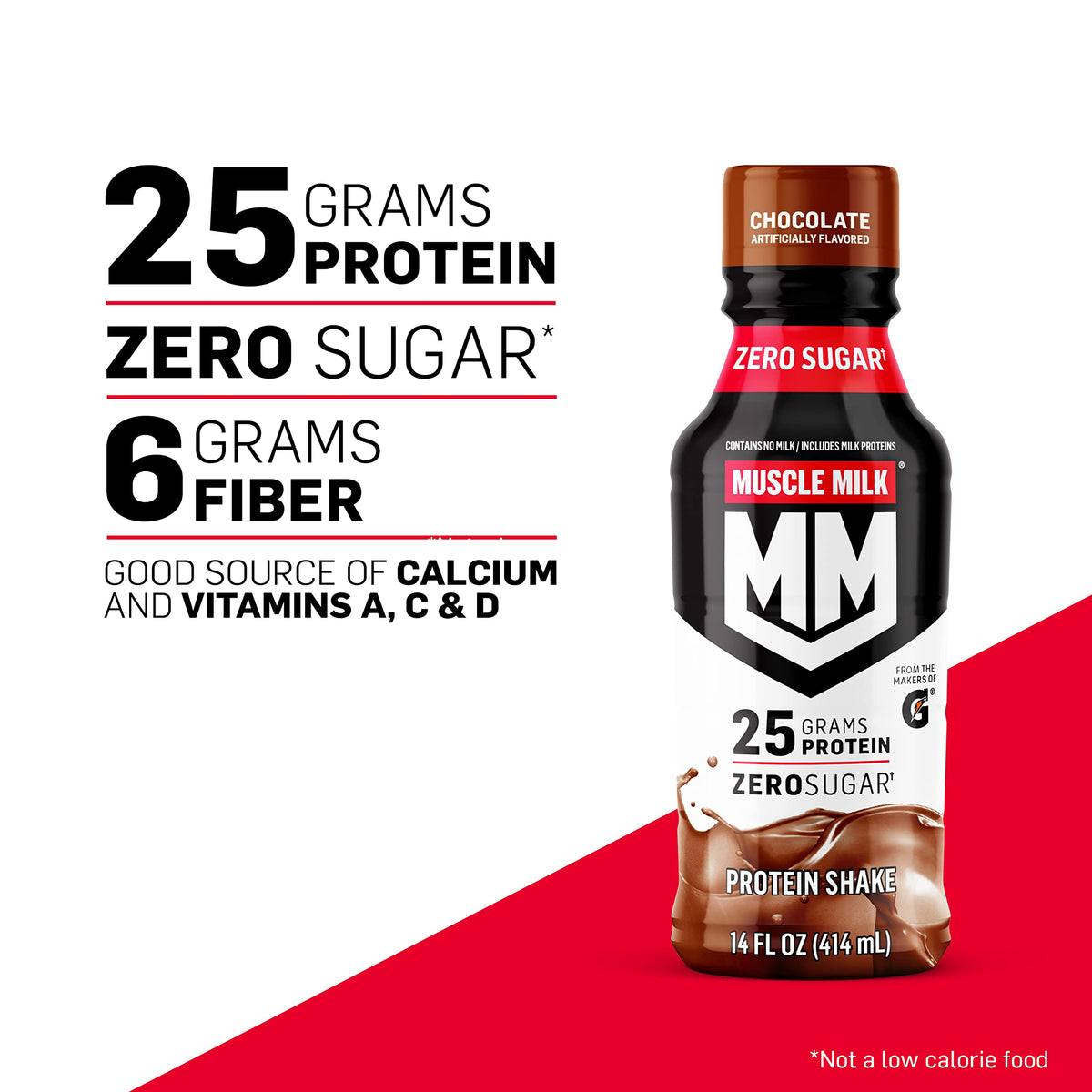 Muscle Milk Genuine Protein Shake, Strawberries 'N Crème, 25g Protein, 14 Fl Oz, 12 Pack