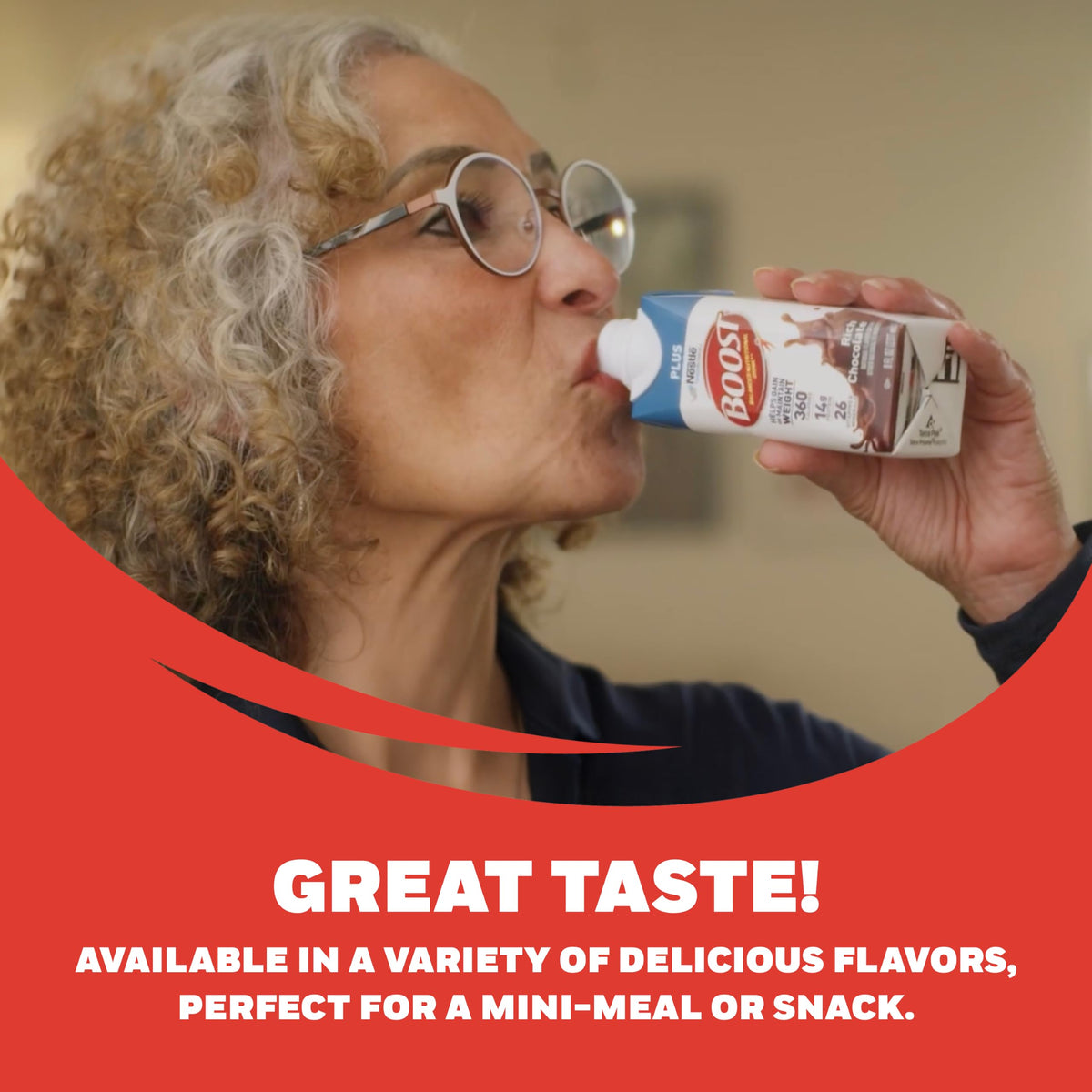BOOST Plus Nutritional Drink, Rich Chocolate, 8 fl oz (Pack of 24)