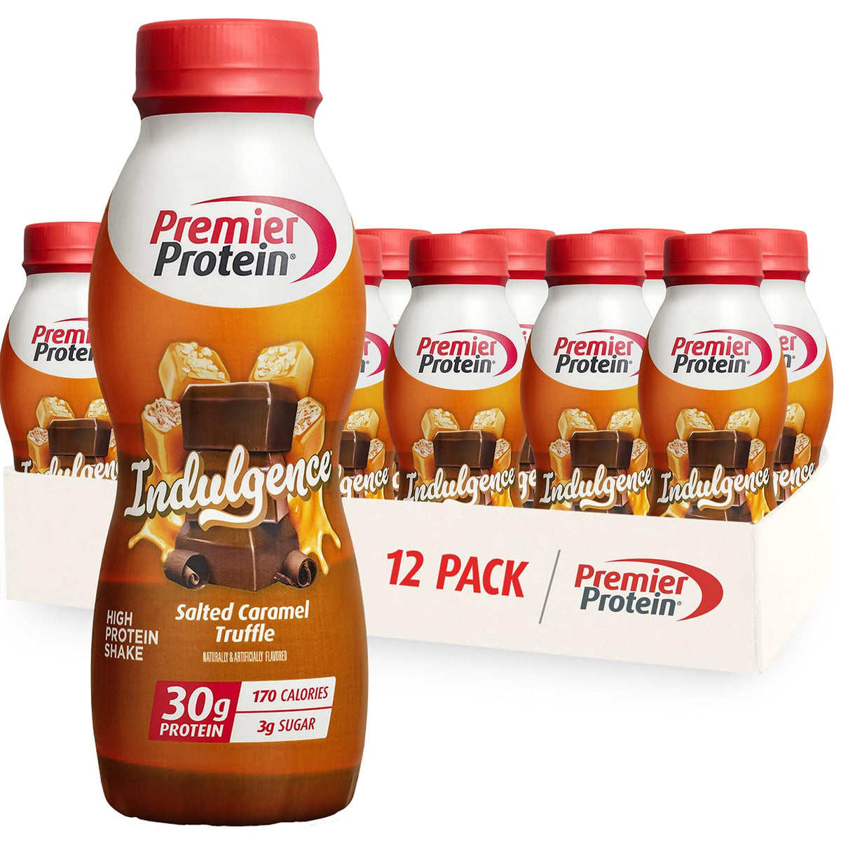 Premier Protein INDULGENCE 30g Shake, Decadent Dark Chocolate, 12 Pack