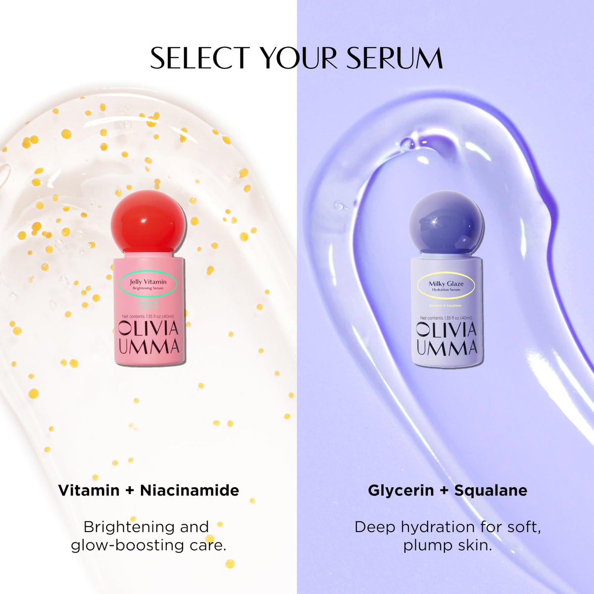 OLIVIAUMMA Jelly Brightening Serum with Vitamin C & Niacinamide - Korean Face Serum with Tangerine - Visibly Brightens, Supports Collagen & Evens Skin Tone - Face Serum for Dull, Uneven Skin - 40ml