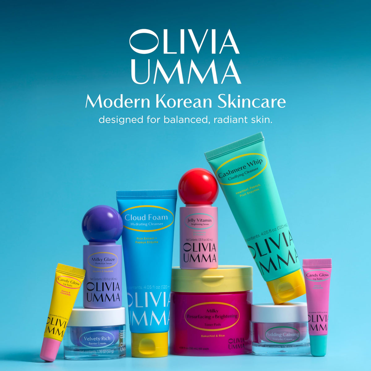 OLIVIAUMMA Candy Glow Lip Balm Mint - Sheer Lip Tint with Ceramide & Shea Butter - High-Shine, Non-Sticky Hydrating Lip Moisturizer - Softens Dry Lips with a Glossy Finish - 10ml