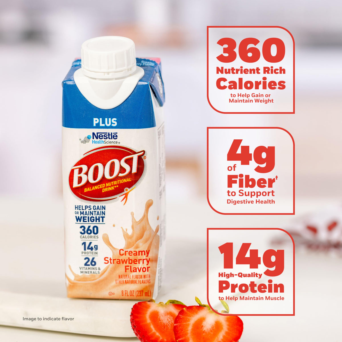 BOOST Plus Nutritional Drink, Rich Chocolate, 8 fl oz (Pack of 24)