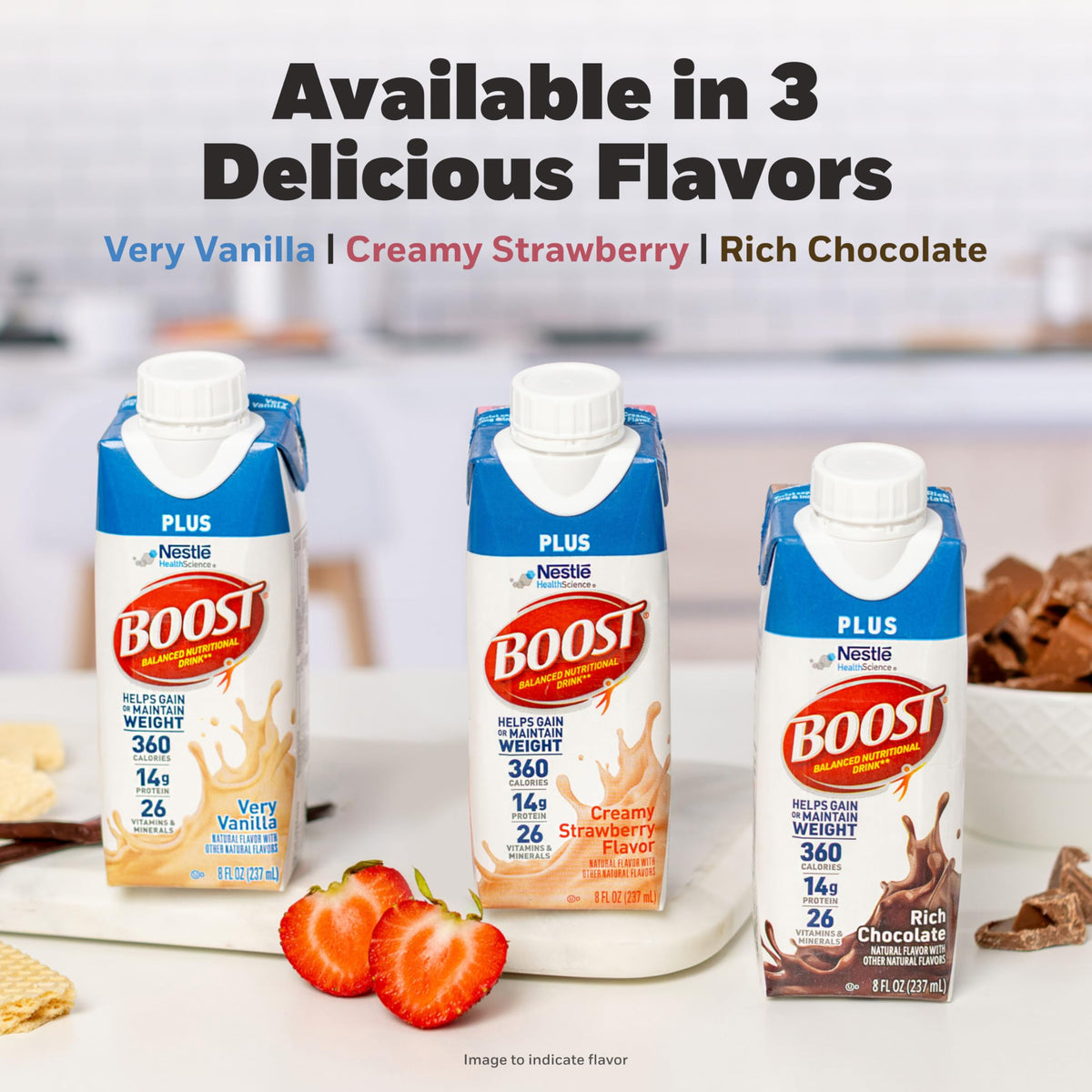 BOOST Plus Nutritional Drink, Rich Chocolate, 8 fl oz (Pack of 24)