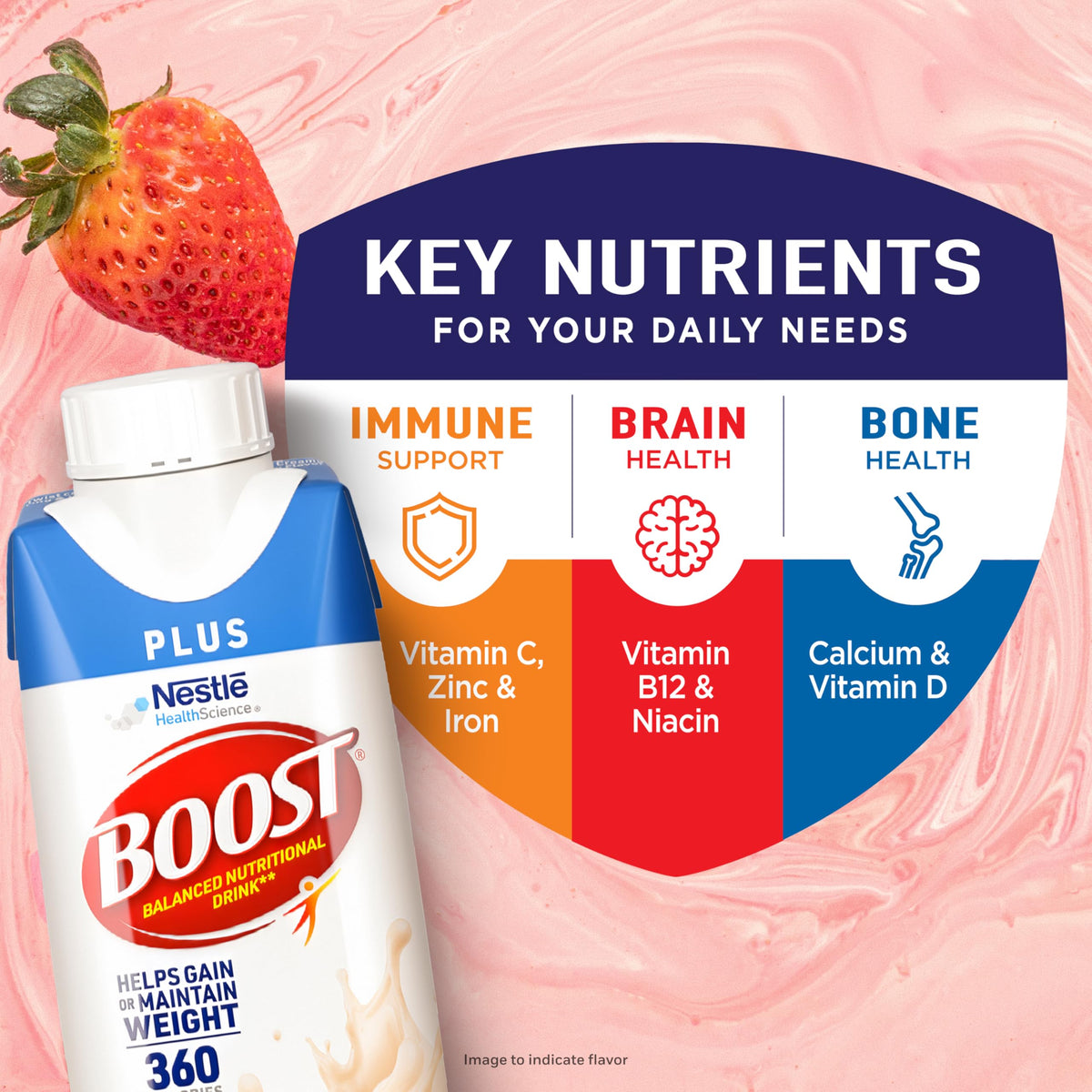 BOOST Plus Nutritional Drink, Rich Chocolate, 8 fl oz (Pack of 24)