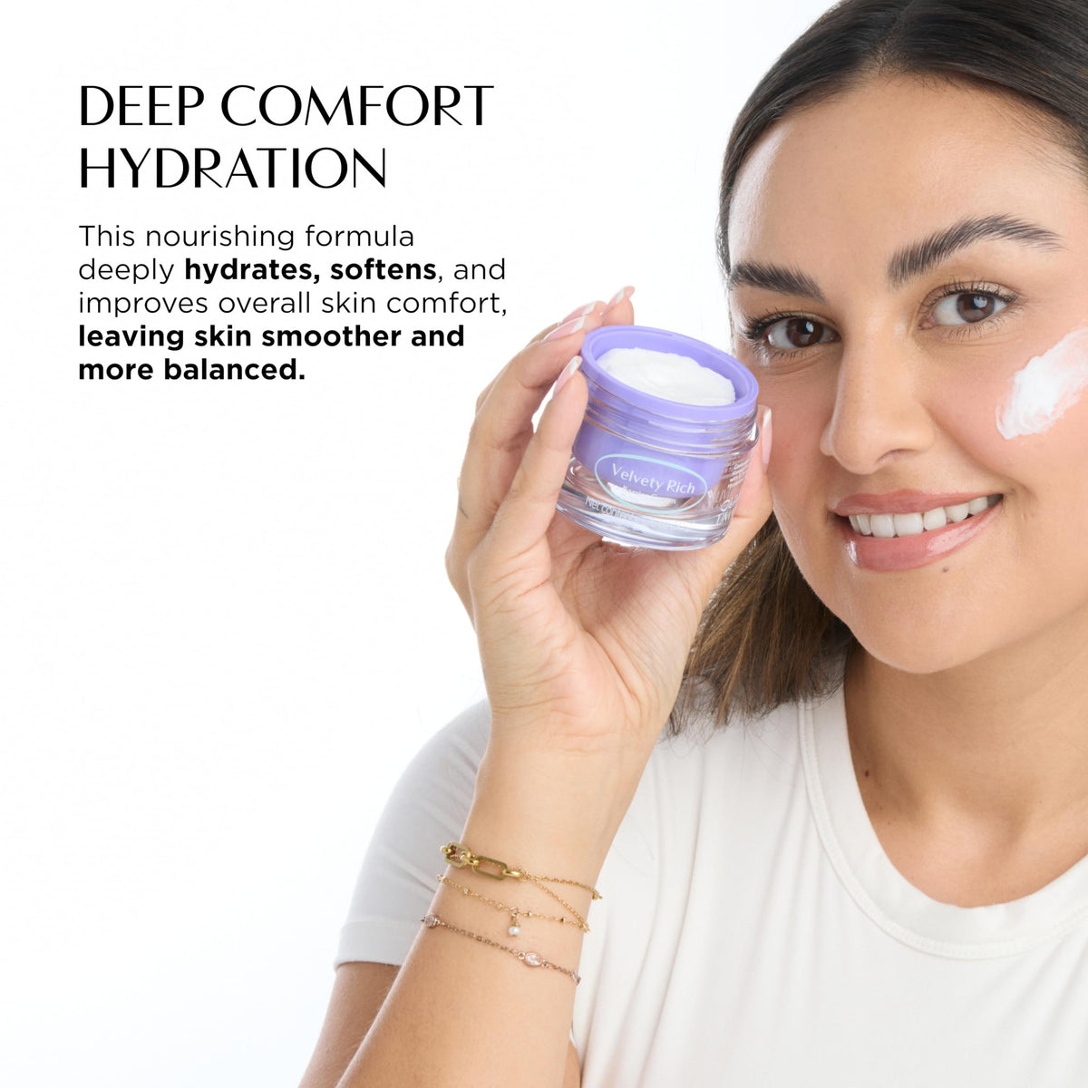 OLIVIAUMMA Velvety Rich Barrier Cream - Hydrating Face Cream with 6 Types of Hyaluronic Acid, Ceramide NP & Centella Asiatica - Nourishing & Firming Moisturizer Cream for All Skin Types - 50g