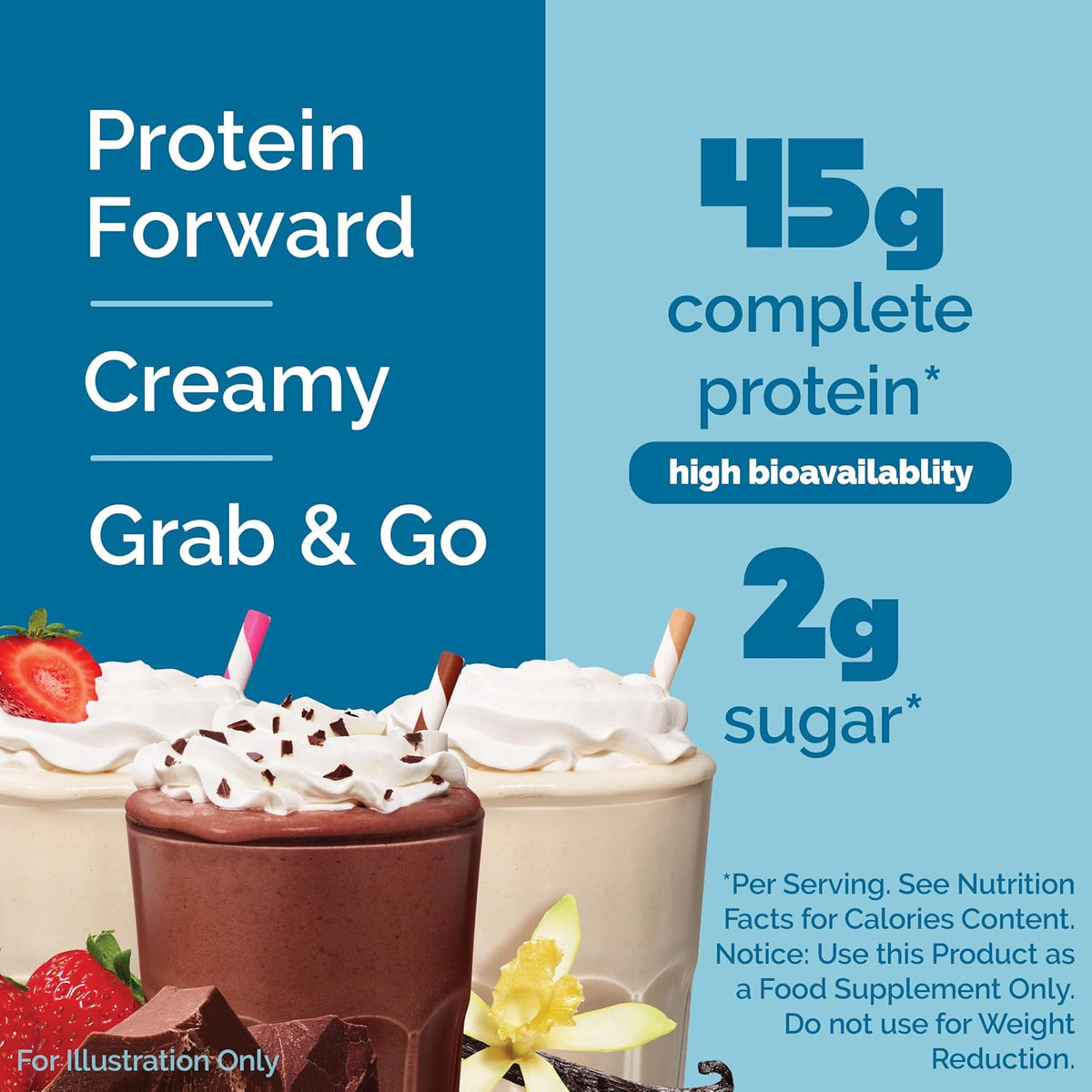 Quest Nutrition Vanilla Protein Shake, 45g Protein, 2g Sugar, 3g Net Carbs, Ready to Drink, Gluten Free, 12 Count