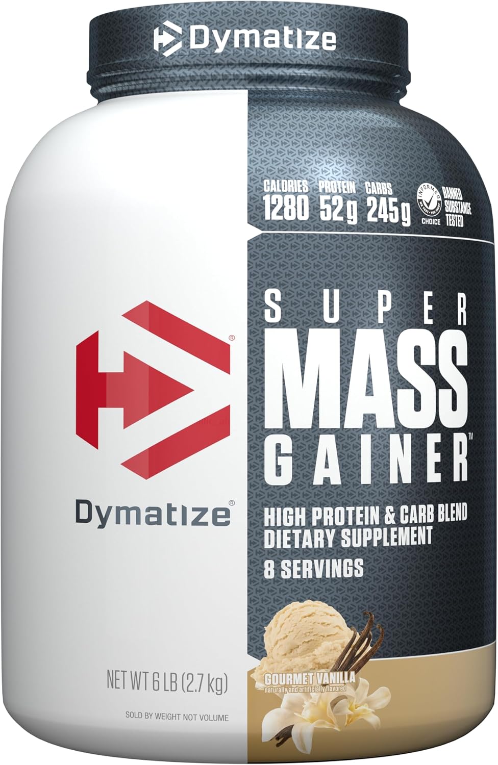 Dymatize Super Mass Gainer Protein Powder, 1290 Calories & 52g Protein, Mixes Easily, Tastes Delicious, Fruity Pebbles, 6 Pound (8 Servings)