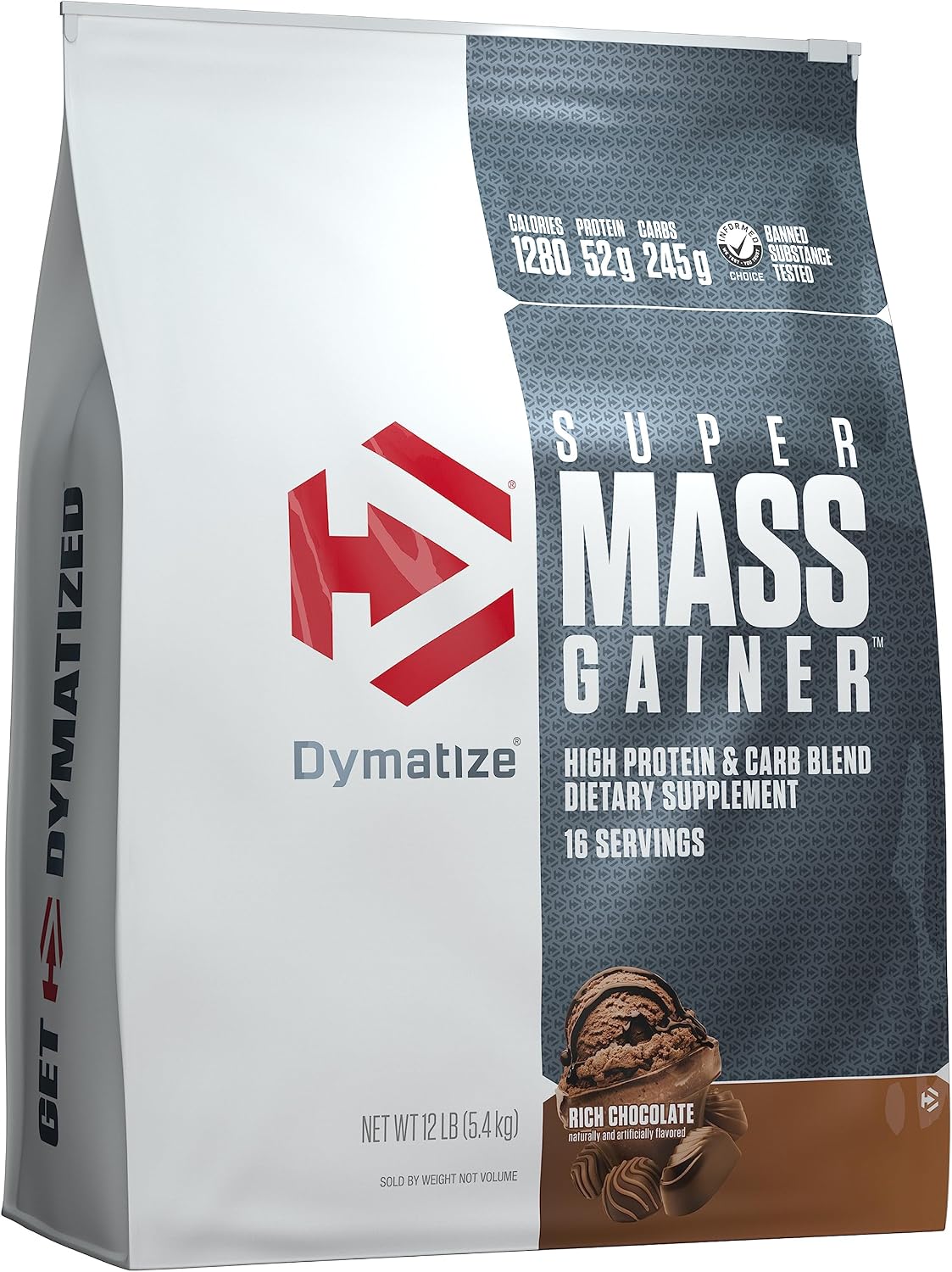 Dymatize Super Mass Gainer Protein Powder, 1290 Calories & 52g Protein, Mixes Easily, Tastes Delicious, Fruity Pebbles, 6 Pound (8 Servings)