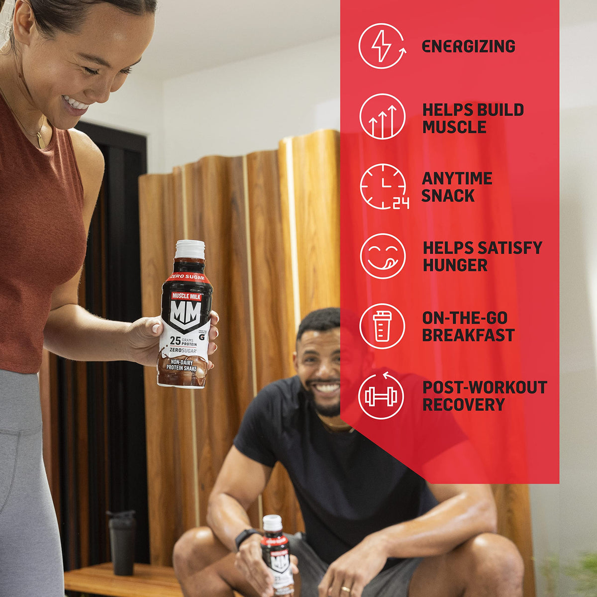 Muscle Milk Genuine Protein Shake, Strawberries 'N Crème, 25g Protein, 14 Fl Oz, 12 Pack